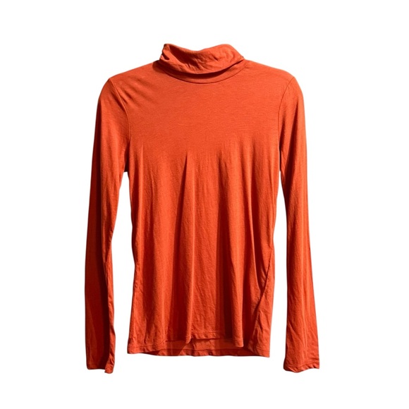 Everlane The Air Turtleneck Burnt Orange Sz S minimalist chic soft girl era - Picture 1 of 10